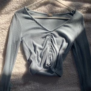 Blue scrunch long sleeve